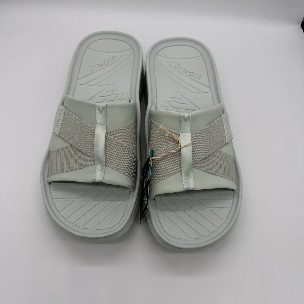 Vionic Rebound Recovery Slide Sandals Pastel Green Women 13 A629823D65B38 New